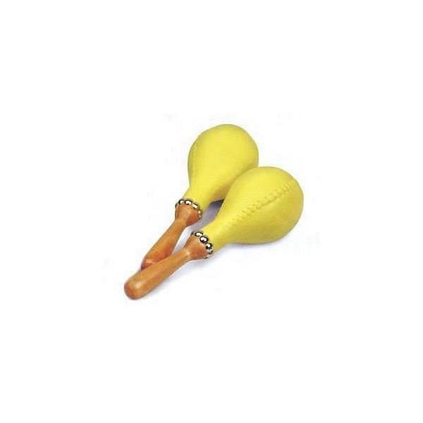 dadi ma2 coppia di maracas gialla con manico in legno exma2