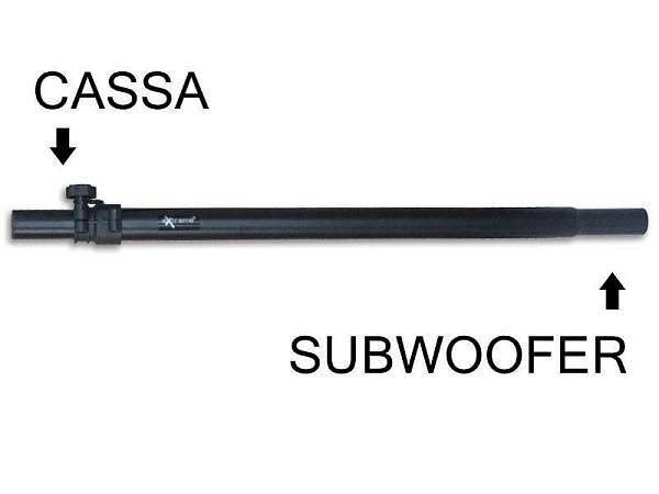 extreme stativo distanziatore tra subwoofer e satellite 35 mm asta supporto dritta ss1sub