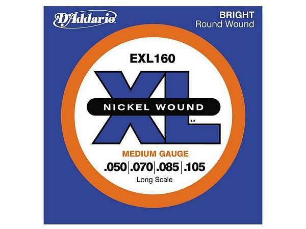 daddario exl 160 nickel round wound 50 105 set di corde per basso elettrico