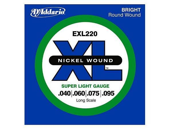 daddario exl220 nickel round wound 40 95 set di corde per basso elettrico