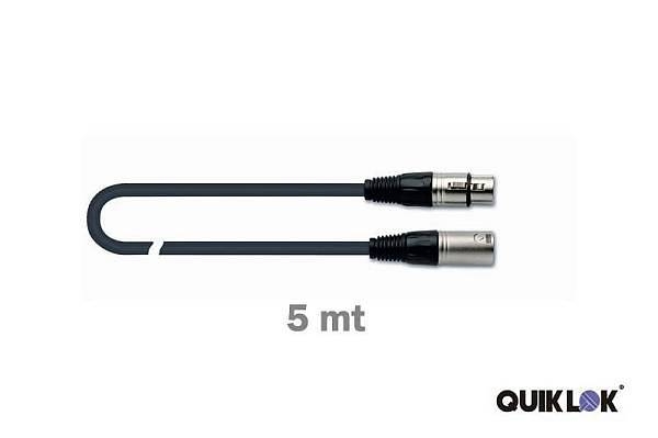 quik lok mx 775 5 cavo microfono 5 metri bilanciato
