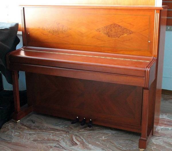 weisbach up 123 pianoforte acustico verticale 123 cm noce e radica