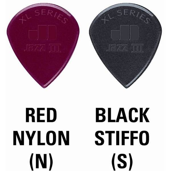 dunlop 47rxln nylon jazz iii xl red confezione 24 plettri