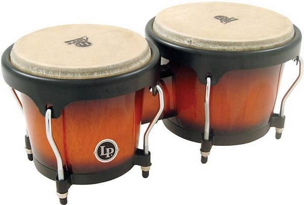 latin percussion aspire bongos in legno vintage sunburst lpa 601vbs