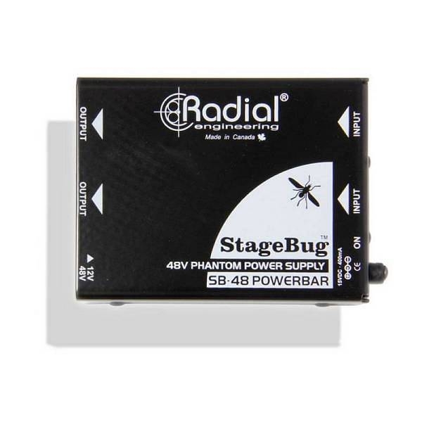 radial sb48generatore per microfoni 48v 2 canali