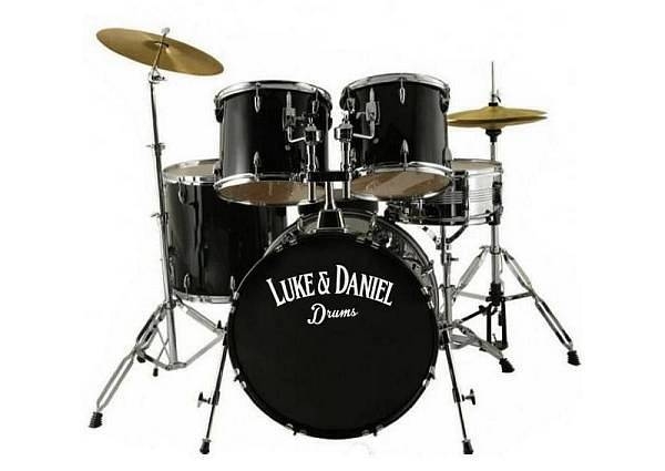 luke daniel d1000bk batteria acustica 5 pezzi completa con piatti e meccaniche nero