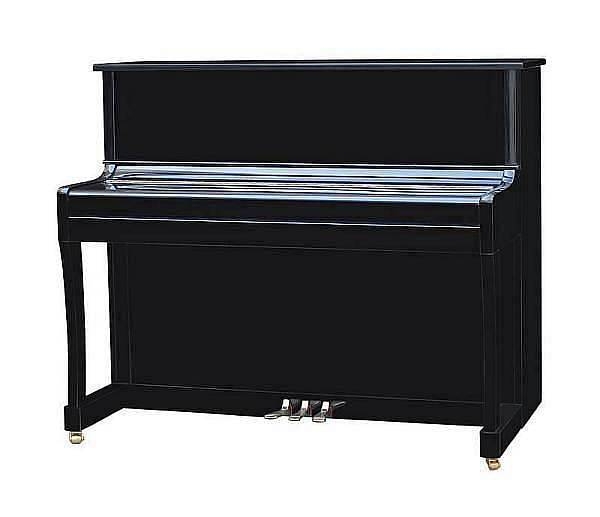 weisbach up 115 pianoforte acustico verticale con sistema silent colore nero