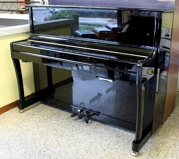 weisbach up 123 pianoforte acustico verticale con sistema silent colore nero