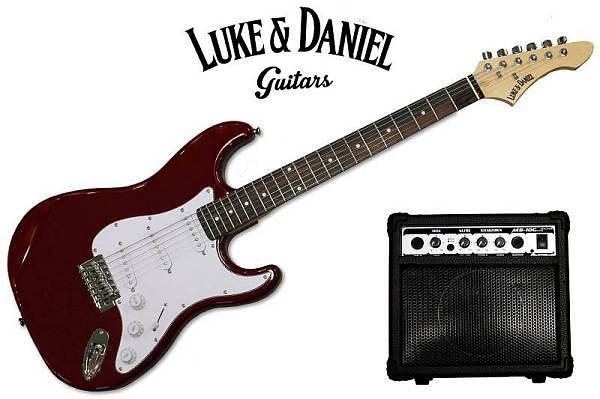 luke daniel eg110kitrd kit chitarra elettrica con amplificatore 10w custodia tracolla e plettri