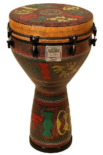 remo djembe 14 designer series adinkra con pelle skyndeep