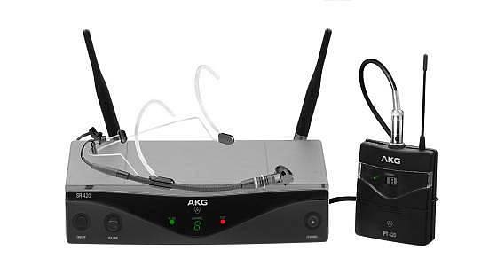 akg wms420 headworn set radiomicrofono uhf professionale frequenza 530025 559000 mhz