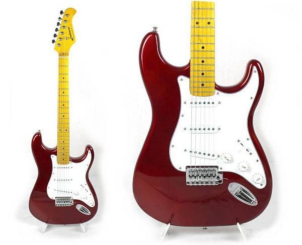jm forest st70m candy apple red chitarra elettrica stile stratocaster