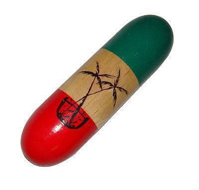 rolings shaker in legno grande 38 cm dipinto a mano sh38