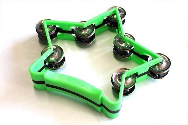 extreme mt3 tamburello in plastica a forma di stella verde