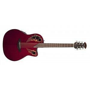 ovation ce 44 rr celebrity elite mid cutaway ruby red chitarra acustica elettrificata