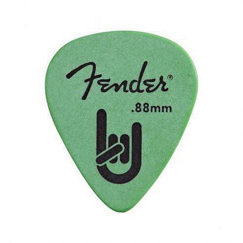 fender rock on confezione 72 plettri misura 88 mm