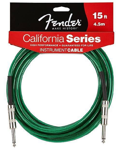 fender california instrument cable 15 surf green cavo 45 metri