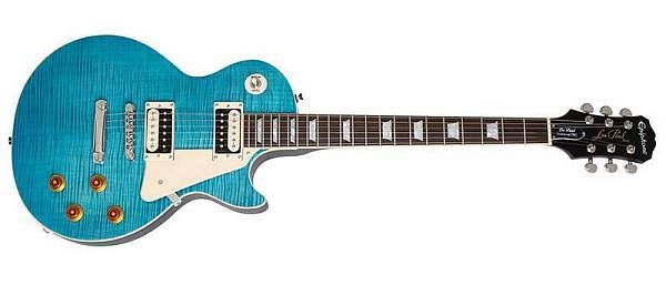 epiphone les paul traditional pro aqua blue satin edizione limitata