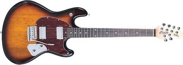 sterling by music man sr50 3ts three tone sunburst stingray design