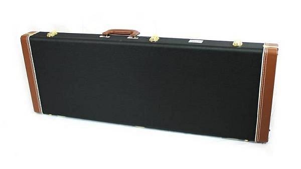 luke daniel wec6 custodia rigida in legno per chitarra elettrica tessuto nero