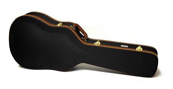 luke daniel wac6 custodia rigida in legno per chitarra acustica tessuto nero