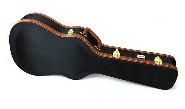 luke daniel wcc6 custodia rigida in legno per chitarra classica tessuto tweed vintage