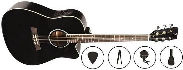 oqan qga 51ce pack chitarra acustica elettrificata