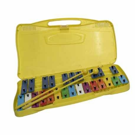 oqan qpp 25 glockenspiel metallofono con note colorate