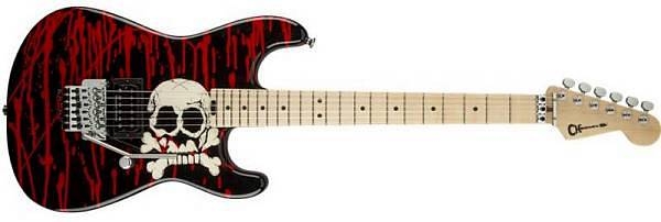 charvel warren demartini signature pro mod blood and skull
