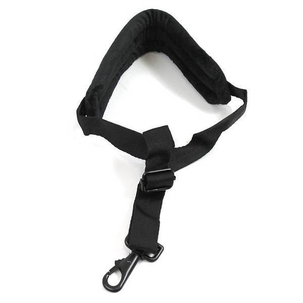 extreme tracolla per sax imbottita lusso nera con gancio nero saxstrapf