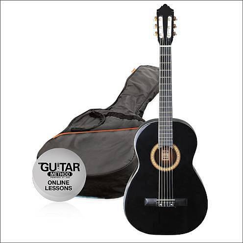 ashton spcg34 bk kit per imparare la chitarra classica tre quarti