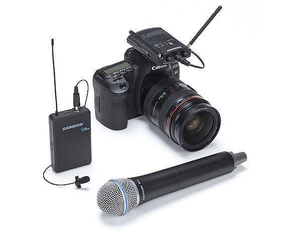 samson concert 88 uhf camera combo system c 638 662 mhz per videocamera e fotocamera
