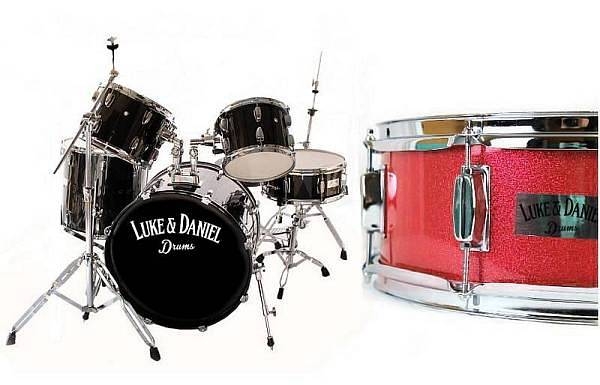 luke daniel p1211aspard sparkling red batteria acustica completa con meccaniche