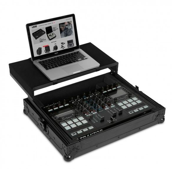 udg ultimate flight case multi format xl black plus laptop shelf