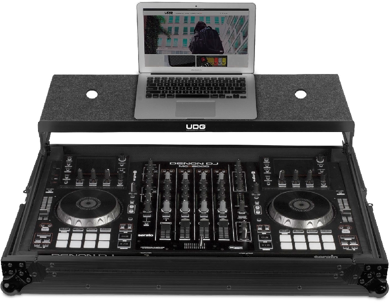 udg ultimate flight case multi format xxl black plus bandeja para ordenad