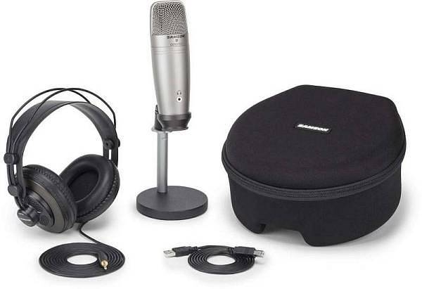 samson c01u pro podcasting pack pack con microfono usb a condensatore e accessori