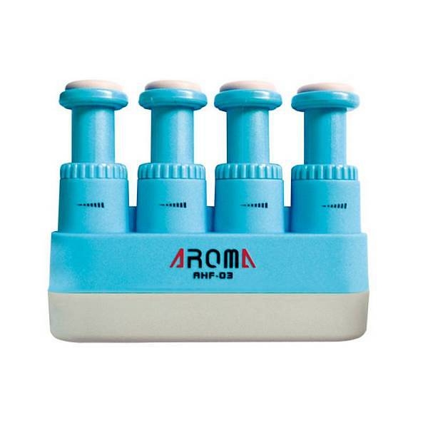 aroma ahf 03bl allenatore impugnatura ginnico per chitarra e fiati colore blu