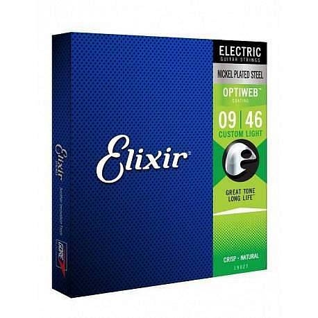 elixir strings corde 19027 optiweb 009 046 per chitarra elettrica