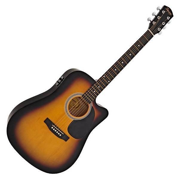 squier by fender sa 105 ce sunburst