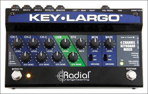 radial key largo mini mixer per tastieristi
