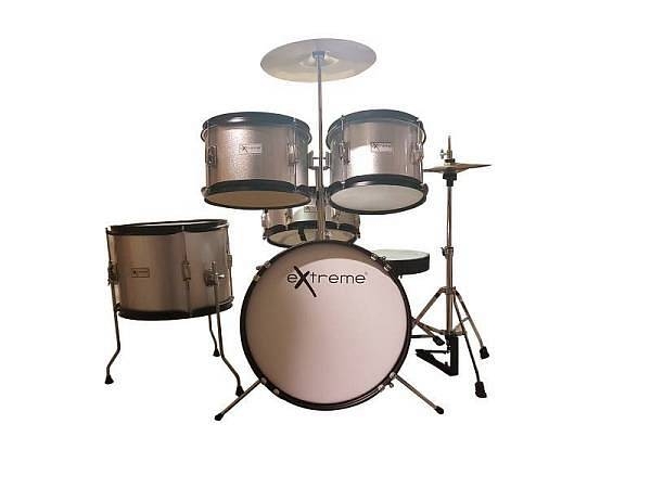 extreme d 900j5 silver batteria acustica junior per bambini completa