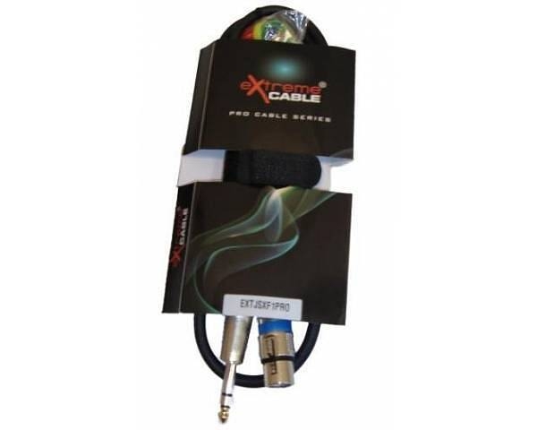 extreme jsxf1pro cavo jack stereo maschio xlrf femmina 1 mt