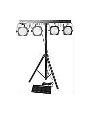 extreme t par 144 sistema luci completo 4 par stativo controller pedaliera borse