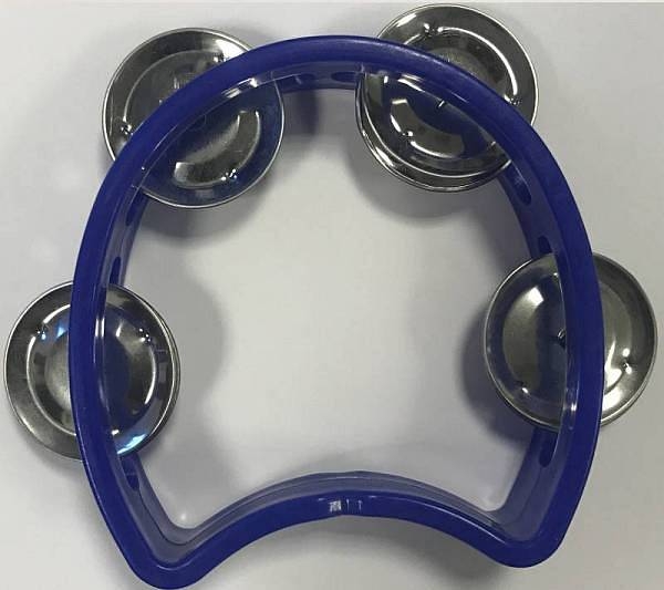 extreme tw4 tamburello mezzaluna cembalo 4 paia di piattini impugnatura professionale colore blu