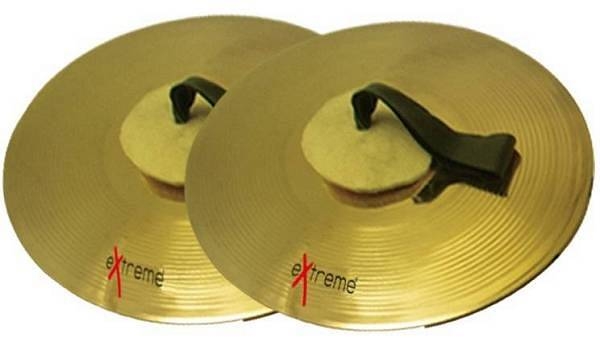 extreme marching cymbals 14 piatti da marcia con manali in pelle