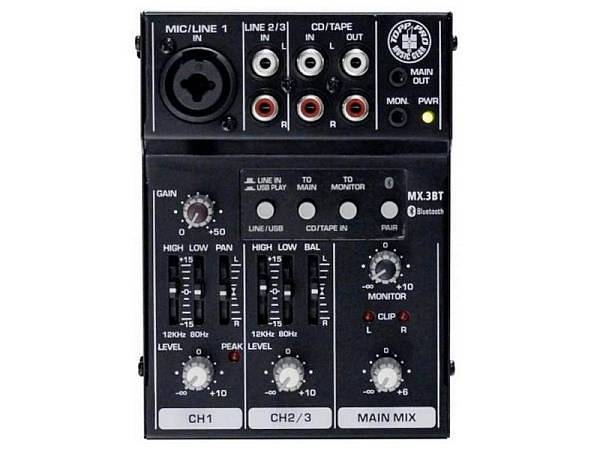 topp pro mx3bt mixer 3 canali usb bluetooth