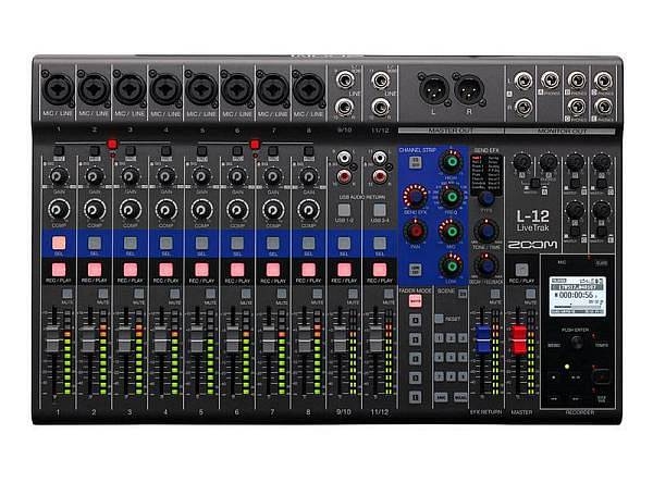 zoom l 12 livetrak mixer digitale 12 canali