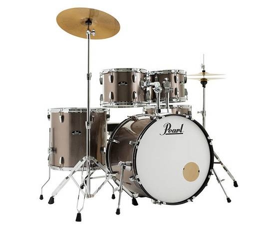 pearl roadshow rs 525 scc bronze metallic 2021 set batteria acustica con piatti sabian e sgabello