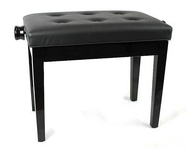 luke daniel bh102 5 panchetta per pianoforte nera con seduta imbottita