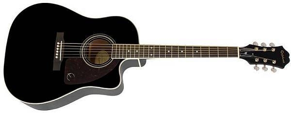 epiphone aj 220sce ebony chitarra acustica elettrificata